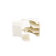 Esquinero interior, para uso con canaleta T45, Material PVC Rígido, Color Blanco Mate
