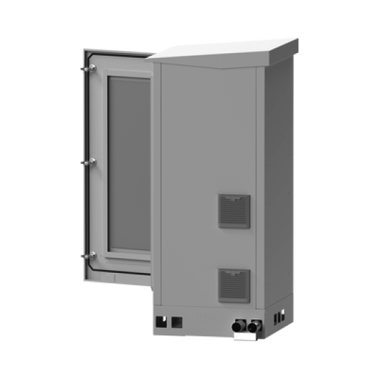 Gabinete de Piso para Exterior con Ventiladores y Termostato con Rack de 19