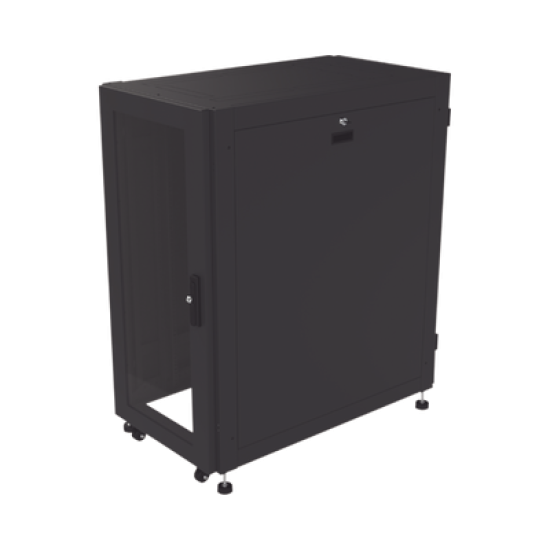 Gabinete Profesional para Telecomunicaciones de 24UR, 600 mm de Ancho x 1000 mm de Profundidad, Se envía el Gabinete Armado.