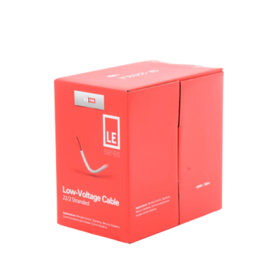 Bobina de 305 Metros de Cable / 2 x 22 AWG / Tipo CCA de Color Blanco / Aplicaciones en Alarmas de Intrusión/Control de Acceso/Automatización/ Interfonos y TV porteros