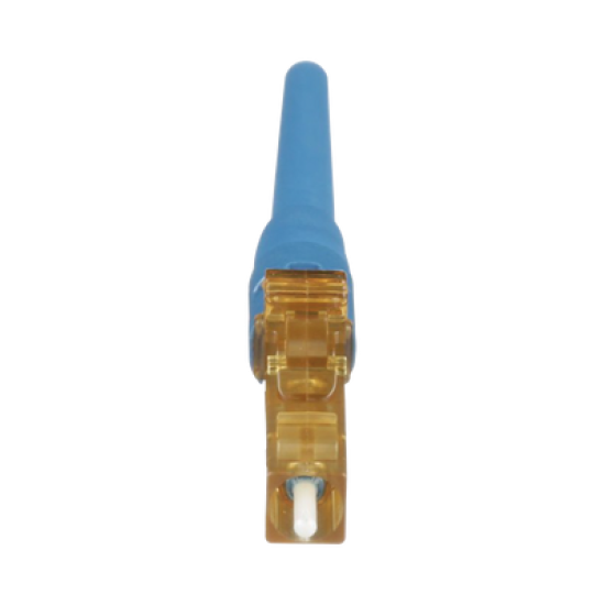 Conector de Fibra Óptica LC Simplex OptiCam, Monomodo 9/125 OS2, Pre-pulido, Color Azul