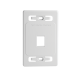 Placa de pared modular MAX, de 1 salida, color blanco