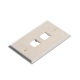 Placa de Pared Vertical, de Acero Inoxidable, Salida Para 2 Puertos Mini-Com