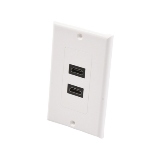 Placa de pared de 2 puertos HDMI hembra a hembra 