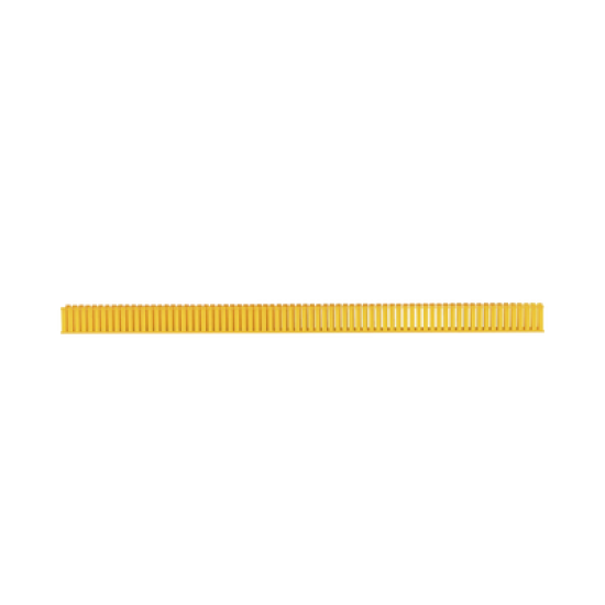 Canaleta Ranurada de PVC sin Tapa, Fiber-Duct™, 4 in de Ancho, 4 in de Alto y 1828.8 mm de Largo, Color Amarillo