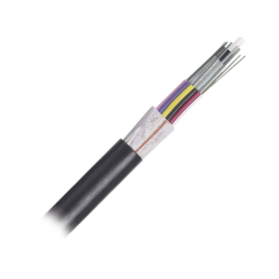 Cable de Fibra Óptica 24 hilos, OSP (Planta Externa), No Armada (Dieléctrica), MDPE (Polietileno de Media densidad), Multimodo OM4 50/125 Optimizada, Precio Por Metro