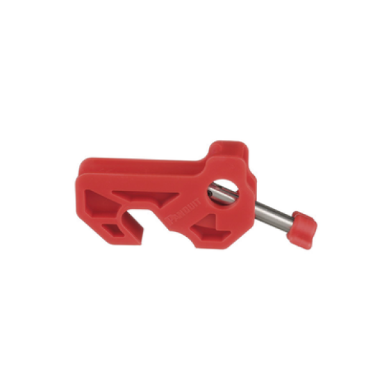 Bloqueador de Interruptor Termomagnético LOTO, tipo Riel DIN o Mini Interruptor. Color  rojo