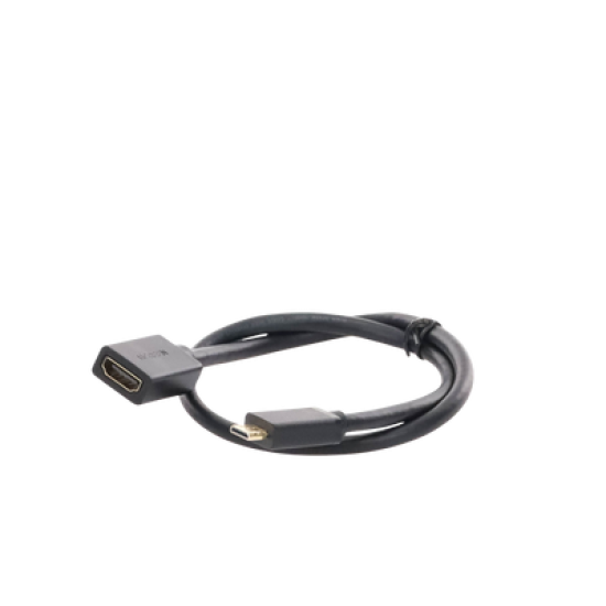 Adaptador Mini HDMI a HDMI (HDMI Tipo C)   / 18Gbps / 4K@60Hz / HDR /  Tecnología 3D / ARC / Carcasa PC+ABS / HDCP/ Longitud de 22 cm