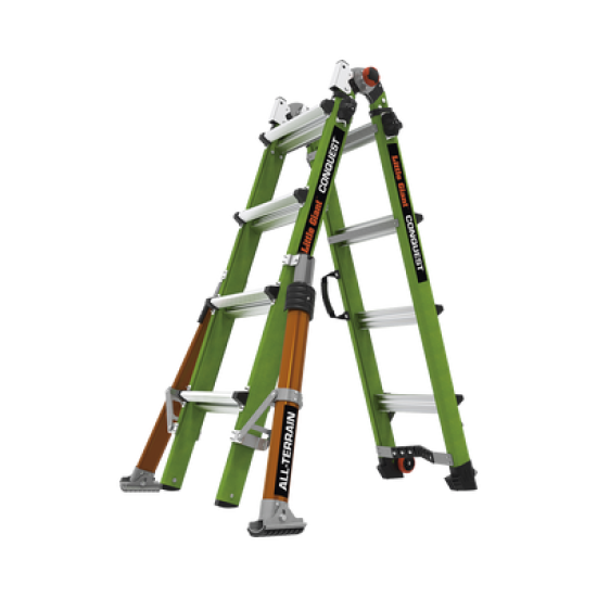 Escalera Multi-Posiciones de 6.7 m (22') para Suelos Inclinados o con Desniveles. 
