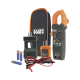 Kit de Amperímetro de Gancho (400A CA) con Probador de Fase y Divisor (para medir corriente sin cortar el cable).