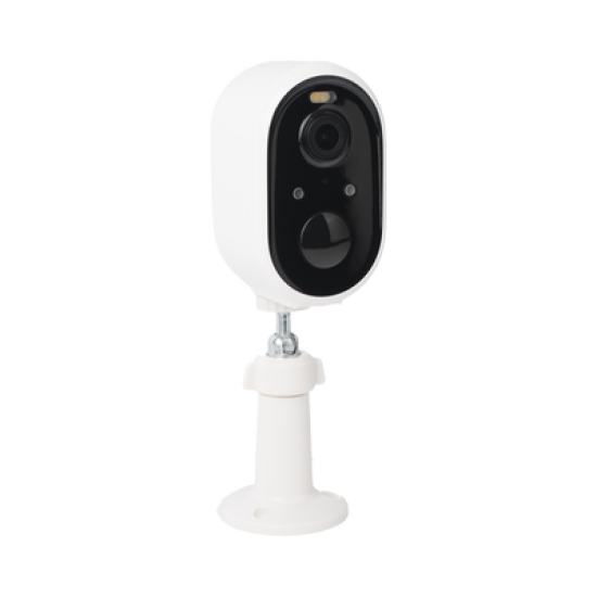 Cámara IP de batería gran angular 3MP | WiFi | Audio de 2 vías | Batería recargable 5200mAh | IP65 |Exterior con protección|  Estadísticas de energía | Detección de humanos | Incluye Panel Solar 