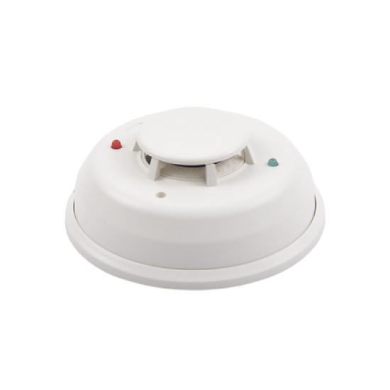 Detector Fotoelectrico de Humo de 4 Hilos con Relevador y Sensor de Temperatura, Serie i3