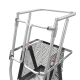 Escalera de Fibra de Vidrio  con Jaula de 8'-14' (2.44 - 4.27 m). Con Ajuste en Ruedas (RATCHET™ Leveler) (SKU:18515-817).
