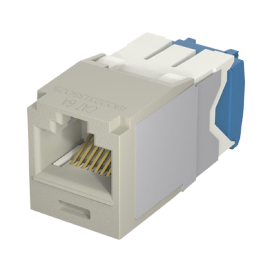 Conector Jack RJ45 Estilo TG, Mini-Com, Categoría 6A, de 8 posiciones y 8 cables, Color Gris