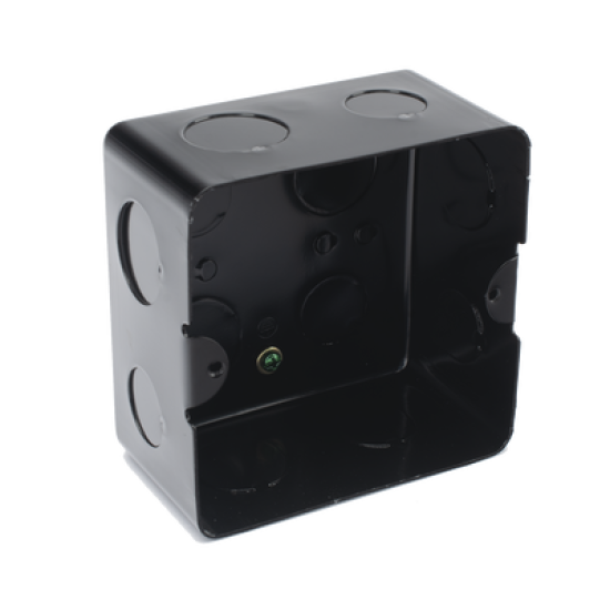 Caja de registro de acero galvanizado, 10x10 cm, Color Negro (11000-00000)