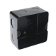 Caja de registro de acero galvanizado, 10x10 cm, Color Negro (11000-00000)