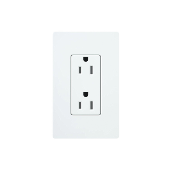 Tomacorriente receptáculo convencional  120V, 15A, color blanco.