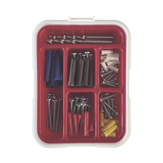 Kit para Sistemas de Fijación en Concreto, Taquetes con doble expansión y guía incluida para fácil instalación (104 piezas)
