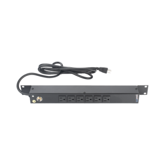 Tomacorriente Horizontal (PDU) de 6 Contactos (NEMA 5-15R) Rack 19