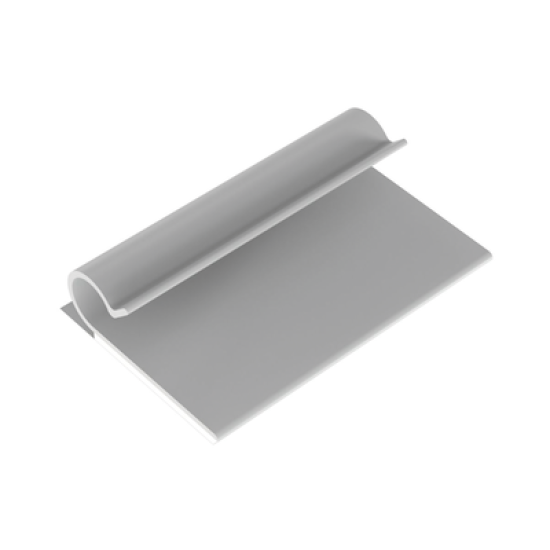 Clip Adhesivo Tipo J, Para Cables de Hasta 6.4 mm de Diametro, Uso Interior, Color Gris, Paquete de 100pz 