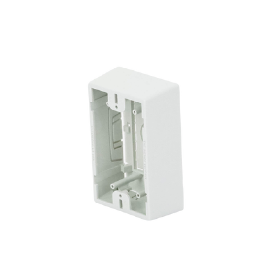 Caja de Montaje Superficial, Para Placas de Pared (Face Plates), Color Blanco