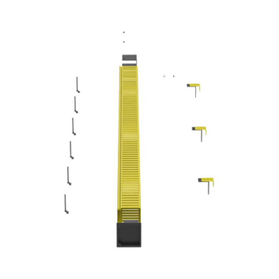 Kit de Administrador de Cables Vertical FiberRunner 4X4, Incluye Soportes de Montaje y Accesorios, Color Amarillo