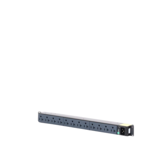 PDU Básico para Distribución de Energía, Enchufe de Entrada NEMA 5-20P, Con 12 Contactos NEMA 5-20R, Instalación Horizontal de 19in, 1UR, 20 Amp, 120 Vca