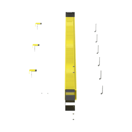Kit de Administrador de Cables Vertical FiberRunner 4X4, Incluye Soportes de Montaje y Accesorios, Color Amarillo