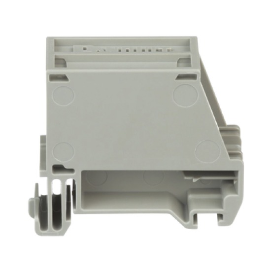 Adaptador de 1 Puerto, Para Conectores Tipo Mini-Com, Montaje en Riel Din Estándar de 35mm, Color Gris Internacional