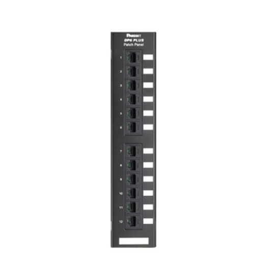 Panel de Parcheo de Impacto 110, Categoría 6, Montaje en Pared Usando Accesorio WB89D, de 12 Puertos