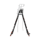 Escalera de Fibra de Vidrio  con Jaula de 8'-14' (2.44 - 4.27 m). Con Ajuste en Ruedas (RATCHET™ Leveler) (SKU:18515-817).