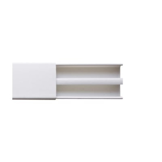 Canaleta blanca dos vías, de PVC auto extinguible, 48 x 16 x tramo 2.5m (6101-01250) Canaleta blanca dos vías, de PVC auto extinguible, 48 x 16 x tramo 2.5m (6101-01250)