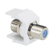 Módulo Acoplador Coaxial Tipo F, Keystone, de 75 Ohms, 3.0 GHz, Color Blanco
