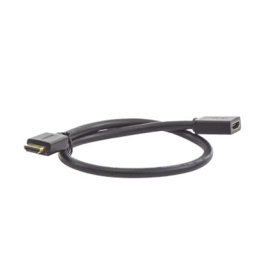Cable extensor HDMI de 0.5M / 4K@60Hz / 3D / HDR /  Macho a Hembra /  Núcleo de cobre estañado / Transmisión estable.