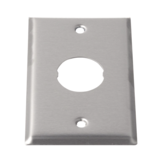 Placa de Pared IndustrialNet™, Para 1 Conector Industrial, de Acero Inoxidable