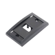 Placa de Pared Vertical Ejecutiva, Salida de 2 Puertos Mini-Com, Con Espacios Para Etiquetas, Color Negro