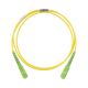 Jumper de Fibra Optica Monomodo 9/125 OS2, SC/APC-SC/APC Simplex, OFNR (Riser), Color Amarillo, 1 Metro