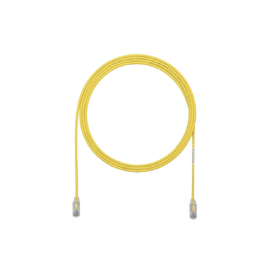 Cable de Parcheo TX6, UTP Cat6, Diámetro Reducido (28AWG), Color Amarillo, 5ft 