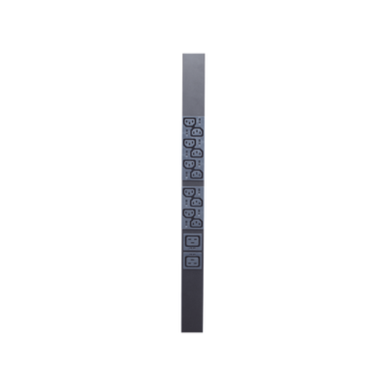 PDU Monitoreable (MI) para Distribución de Energía, Enchufe de Entrada NEMA L6-20P, Con 20 Salidas C13 y 4 C19, de Instalación Vertical, 120 o 220 Vca, 20 Amp