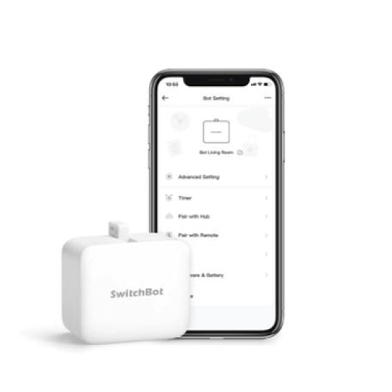 KIT Controlador HUB principal para dispositivos SwitchBot, Señal Wifi y BLUETOOTH, incluye 2 pulsadores y 1 control remoto 