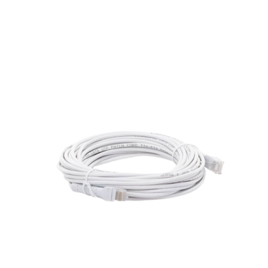 Cable de Parcheo Ultra Slim Con Bota Flexible UTP Cat6 - 10m Blanco Diámetro Reducido