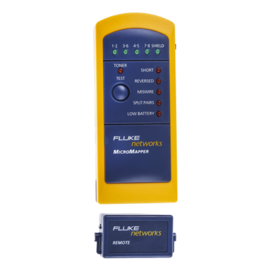 Probador de Mapa de Cableado MicroMapper™, para Verificar Rápida y Fácilmente la Integridad del Cableado de Par trenzado de Ethernet