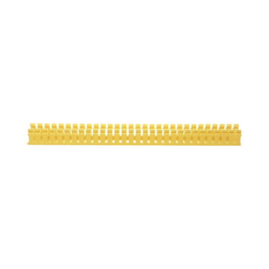 Canaleta Ranurada de PVC sin Tapa, Tipo H (Tapa Abisagrada), 2 in de Ancho, 2 in de Alto y 1828.8 mm de Largo, Color Amarillo