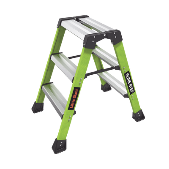 Escalera Plegable 2 Peldaños de Fibra de Vidrio / Tamaño 66 cm ( 2' 2