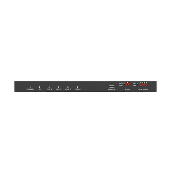 Splitter HDMI 1x4 | 1 Entrada a 4 salidas (Simultaneas) | 4K@60Hz | Extractor de Audio | Down Scaler | HDR  4:4:4 | EDID | 18Gbps