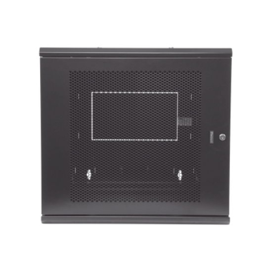 Gabinete PanZone de Montaje en Pared, de 19in, Puerta Ventilada, 12 UR, 635mm de Profundidad, Color Negro