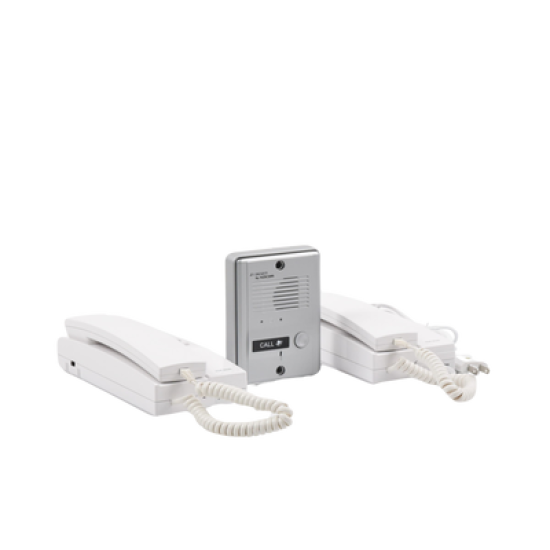 Kit de Audio Portero con 2 Auriculares y Frente de Calle 