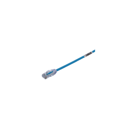 Cable de Parcheo UTP Cat6A, CM/LSZH, Diámetro Reducido (28AWG), Color Azul, 30 ft