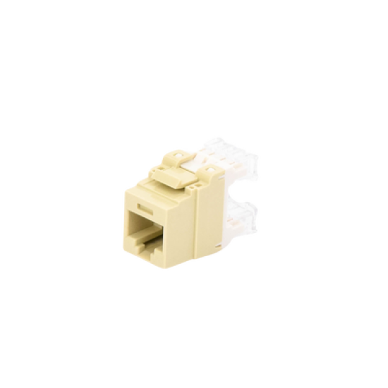 Conector Jack Estilo 110 (de Impacto), Tipo Keystone, Categoría 5e, de 8 posiciones y 8 cables, Color Marfil