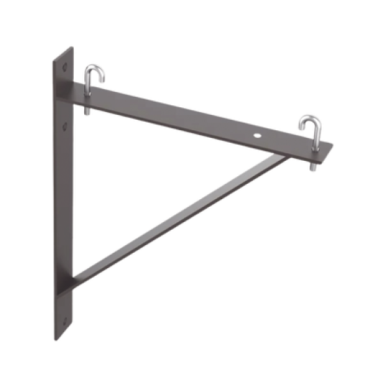 Kit de Soporte Triangular a Pared, Para Escalerillas de 12 y 6 in de Ancho, de Acero, Color Negro